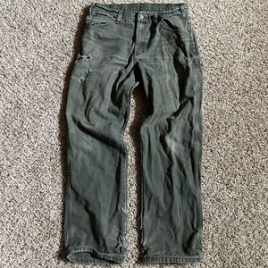 Distressed Green Carhartt Utility Pants